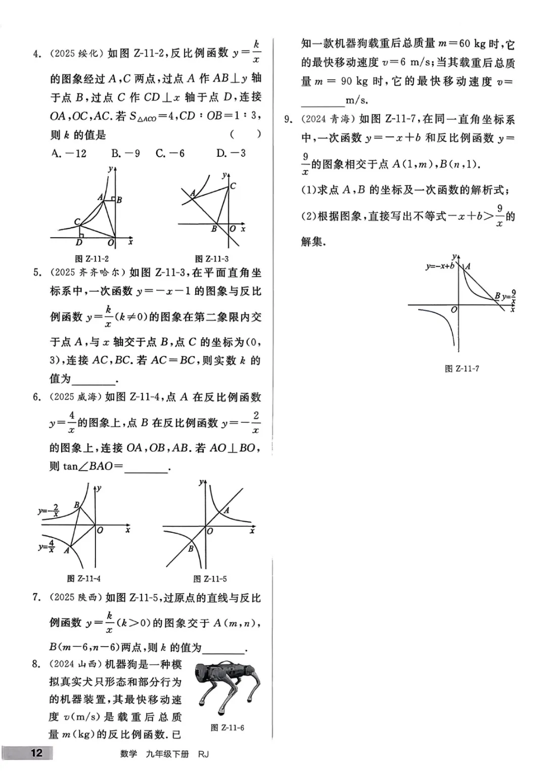 【九年级下册数学人教版】中考专项数学《34种中考专题练习带答案》,完整电子版可打印 第12张