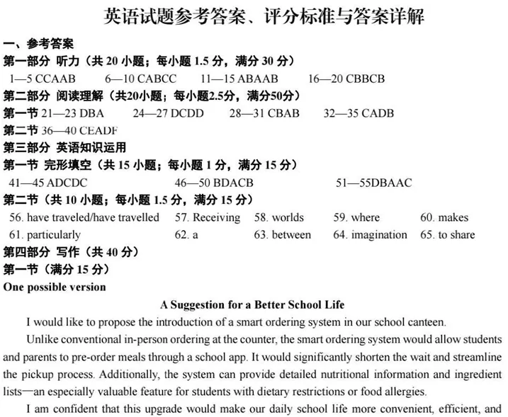 【英语】辽宁沈阳2026届高三一模英语试卷+参考答案 第17张