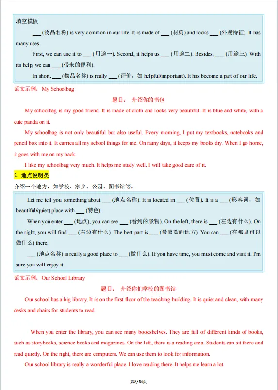 冲刺中考——2026年中考英语《写作满分必备模板 ) 》,共54页,电子版可下载可打印 第15张