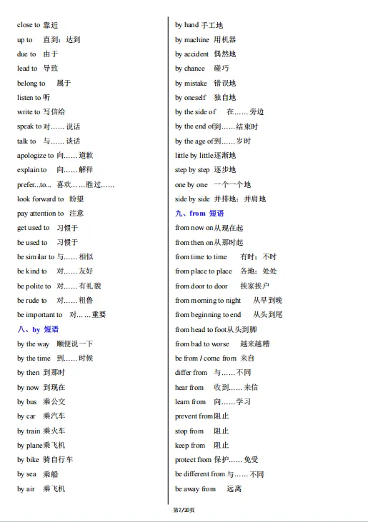 冲刺中考——2026年中考英语《写作满分必备高频短语(背诵版 +默写版)) 》,共20页,电子版可下载可打印 第14张