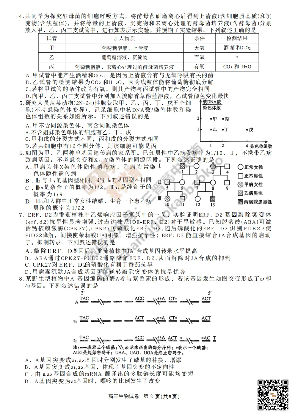 陕西省商洛市2026高三下学期第一次模拟考试全科试题与答案!附送高清打印版 第70张