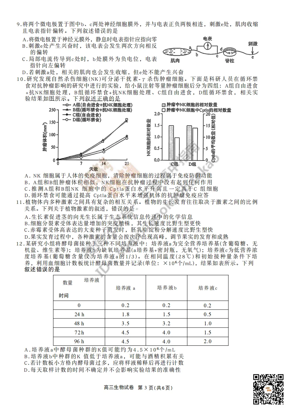 陕西省商洛市2026高三下学期第一次模拟考试全科试题与答案!附送高清打印版 第71张