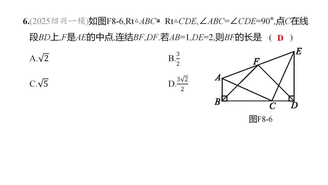 2026中考思想方法专题(八)中点联想训练 第10张