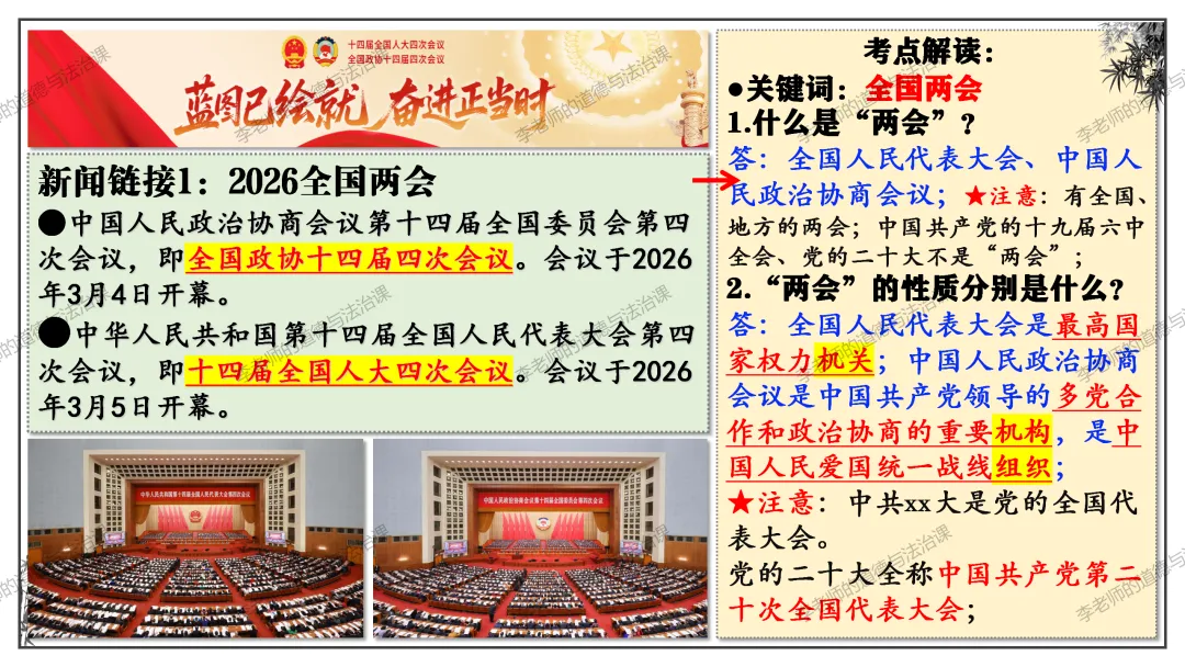 中考道法热点专题4:全国两会(2026版)|课件+练习+微课,老师备课/学生复习必备 第12张