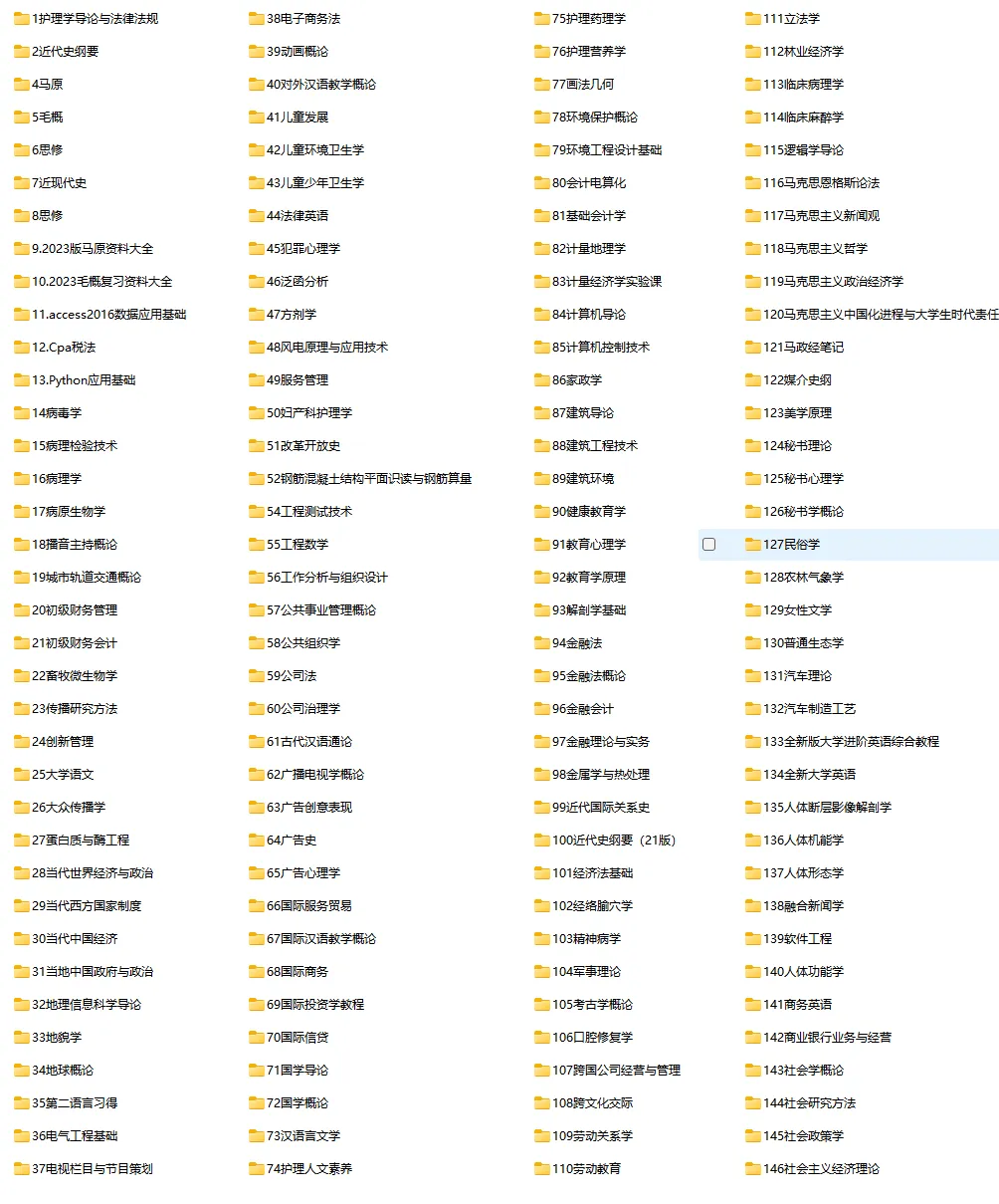2026年大学本科笔记必背知识点、期末真题、习题答案电子版汇总 第1张