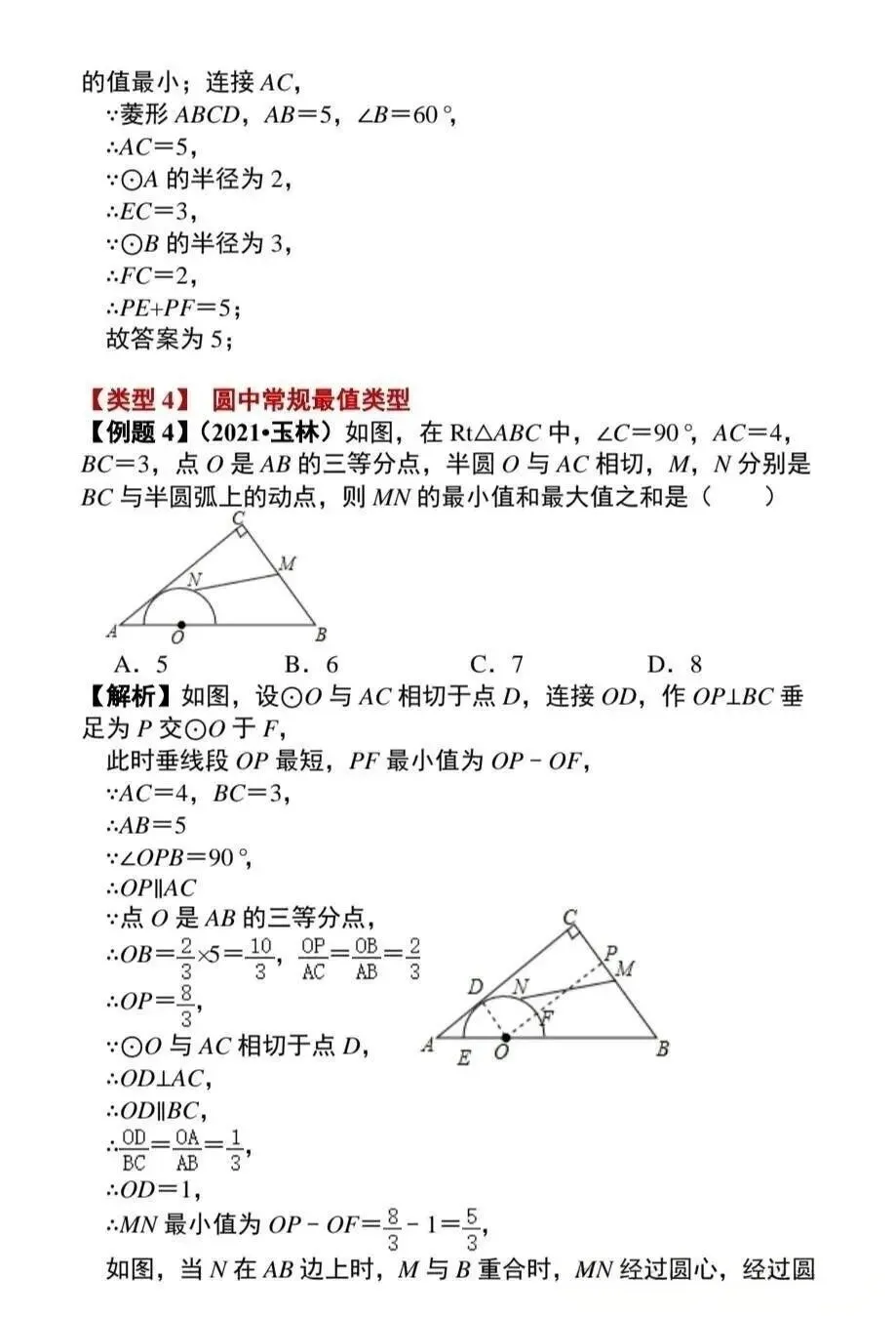 【文博 收藏】中考数学:最值问题的9个类型,收藏! 第5张 【文博 收藏】中考数学:最值问题的9个类型,收藏! 第5张