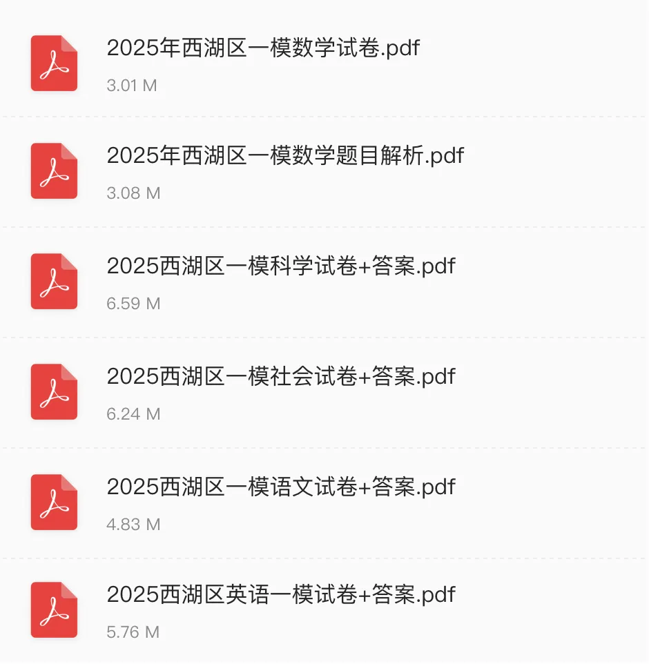 2025年杭州市西湖区一模试卷+答案解析 第3张