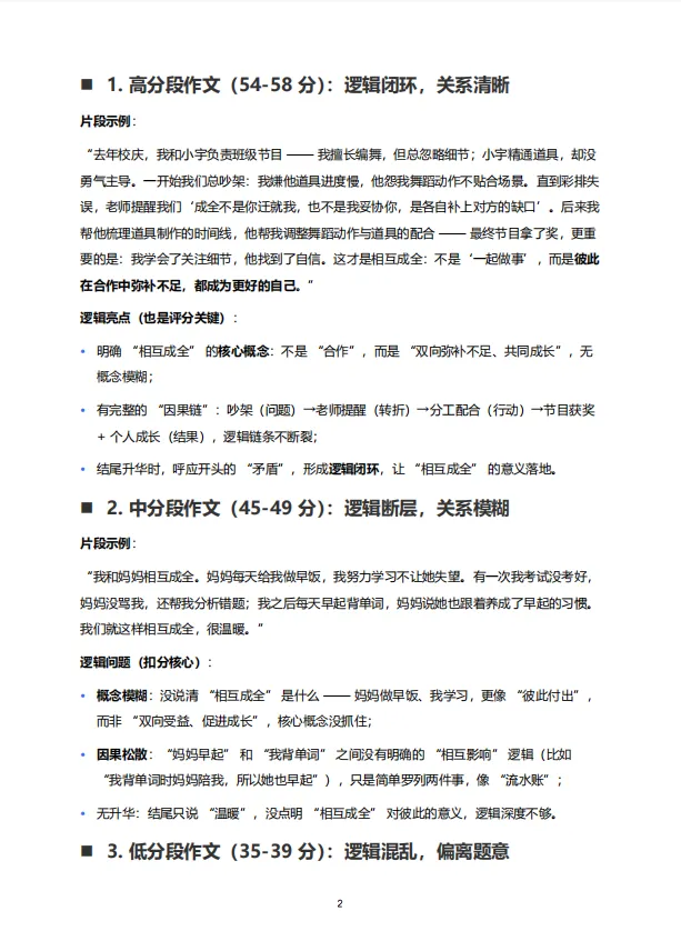 【A403语文】2026 上海中考语文作文逻辑专项训练(精炼版) 第14张