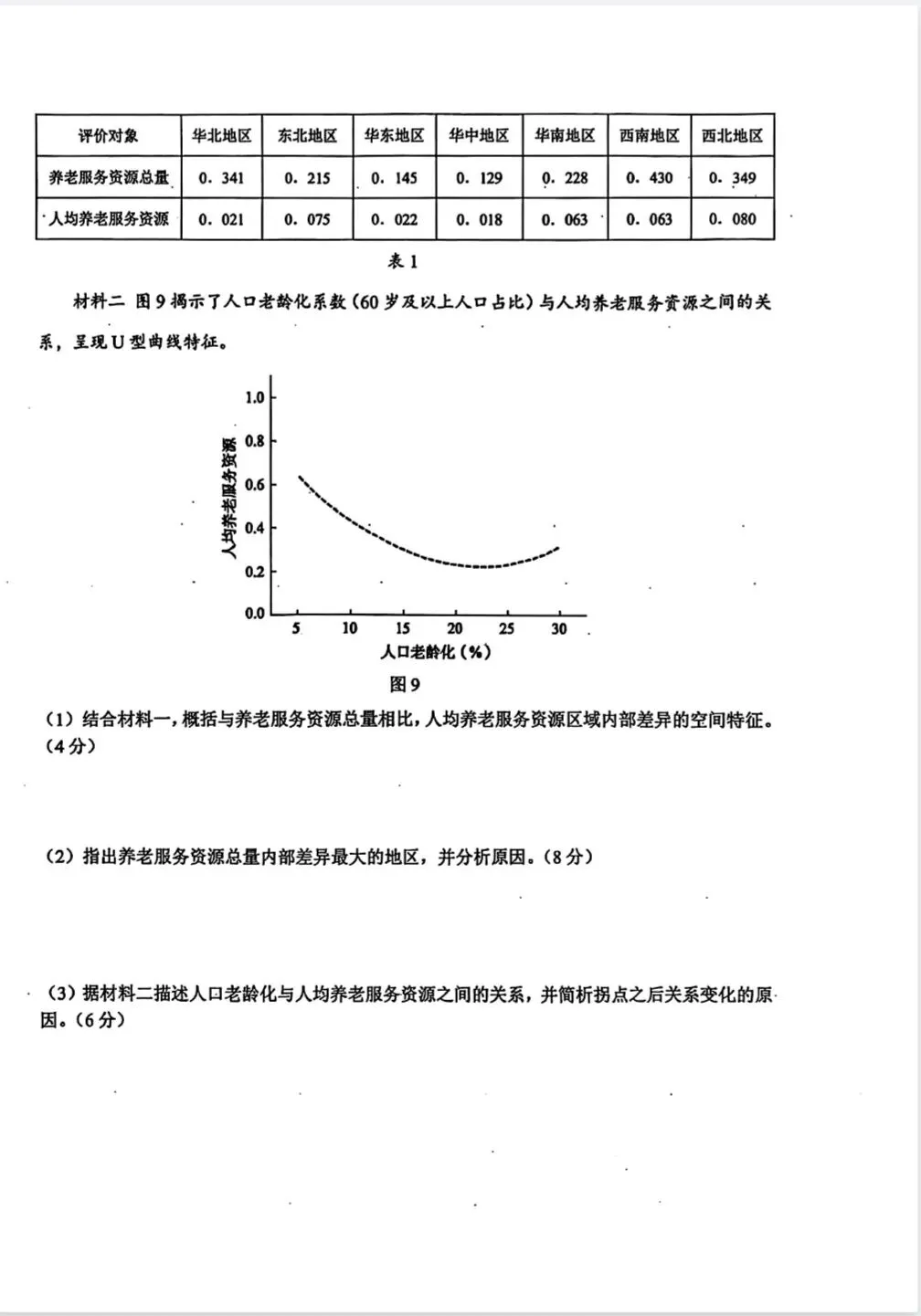 【地理】2026年三省三校高三第二次模拟考试 第8张