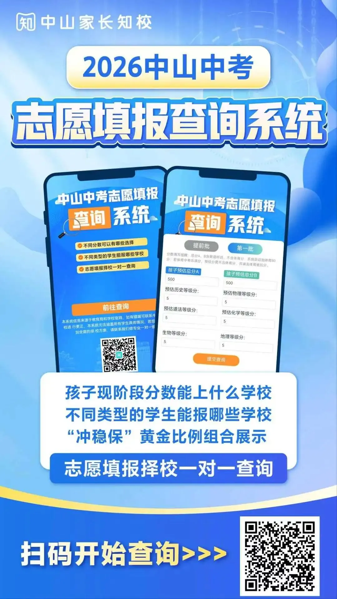 一模成绩已出!2026中山中考志愿查询系统提供冲稳保方案! 第8张