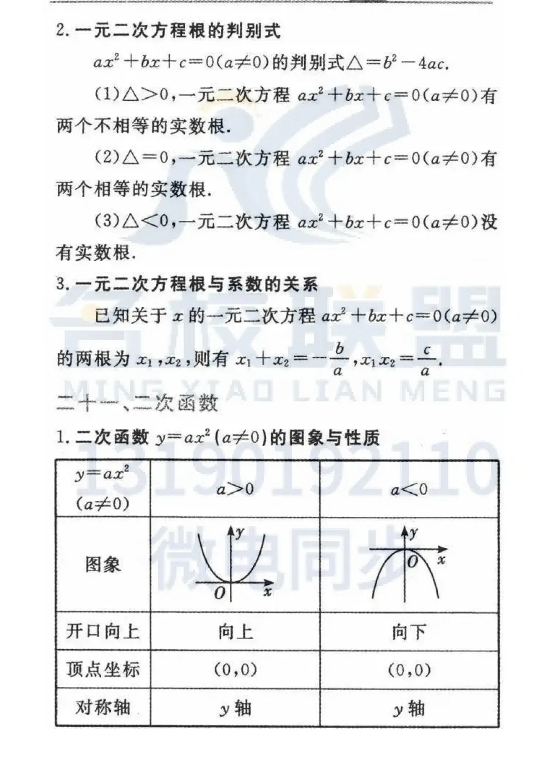 中考数学24个重要公式定律详解,快查缺补漏! 第8张