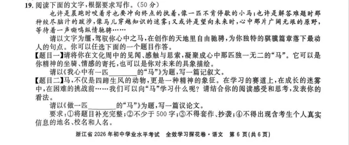 第29期 |浙江中考3月模拟卷作文题目梳理 第9张