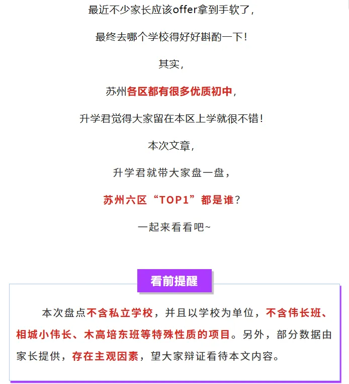26中考:苏州六区初中格局解析,谁在领跑第一梯队?小初家长必看! 第1张