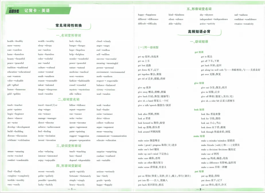 【资料】中考真题分类背记卡 第7张