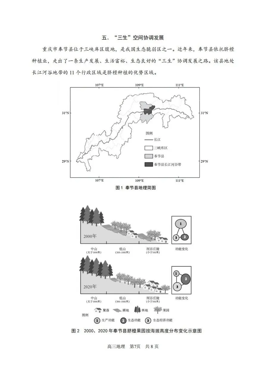 上海市浦东新区2026届高三地理二模试卷及答案 第7张