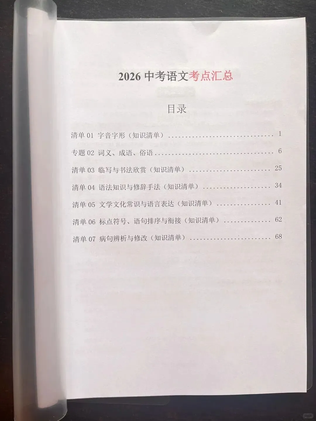 2026中考复习初中语文考点知识点汇总总结(电子版可打印) 第3张