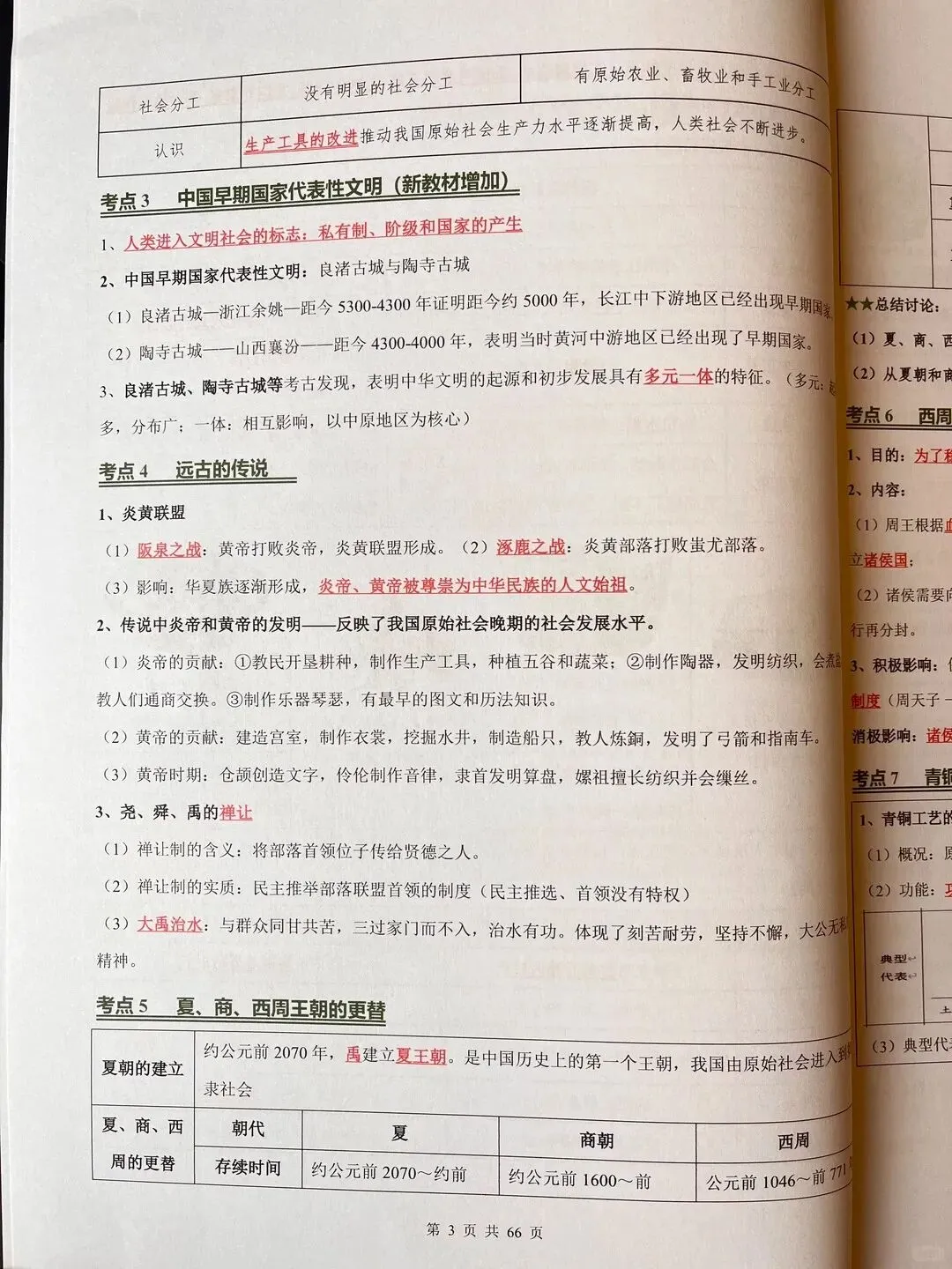 2026中考复习初中历史考点知识点汇总总结(电子版可打印) 第6张