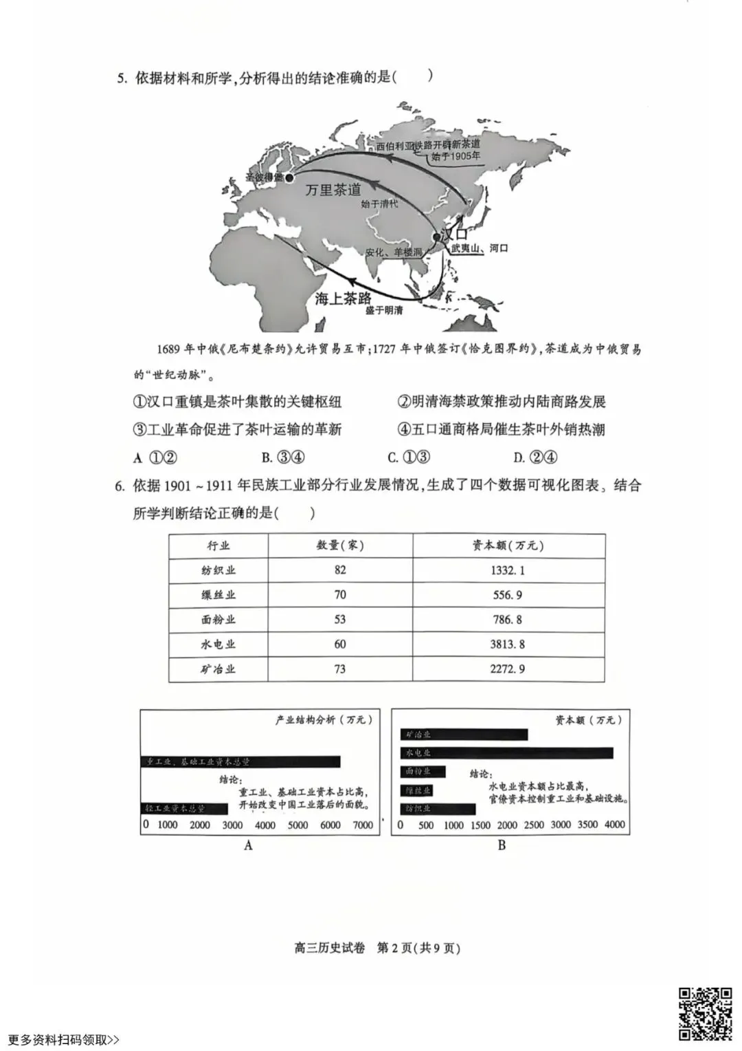 2026北京朝阳高三一模历史试卷(含答案) 第2张