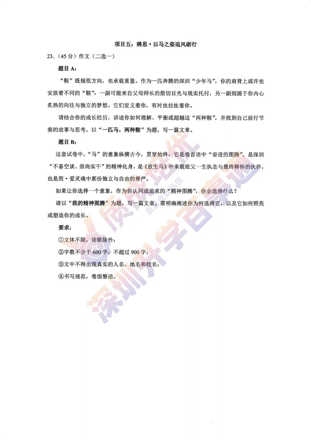 2026深中一模语文真题+解析 第11张