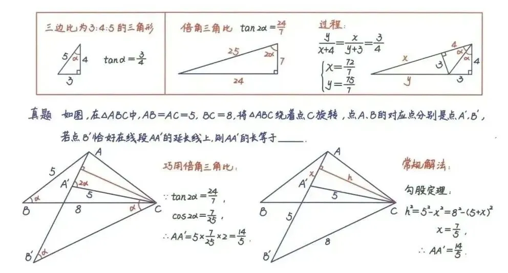 中考数学必背公式+压轴题24种解题技巧 第23张
