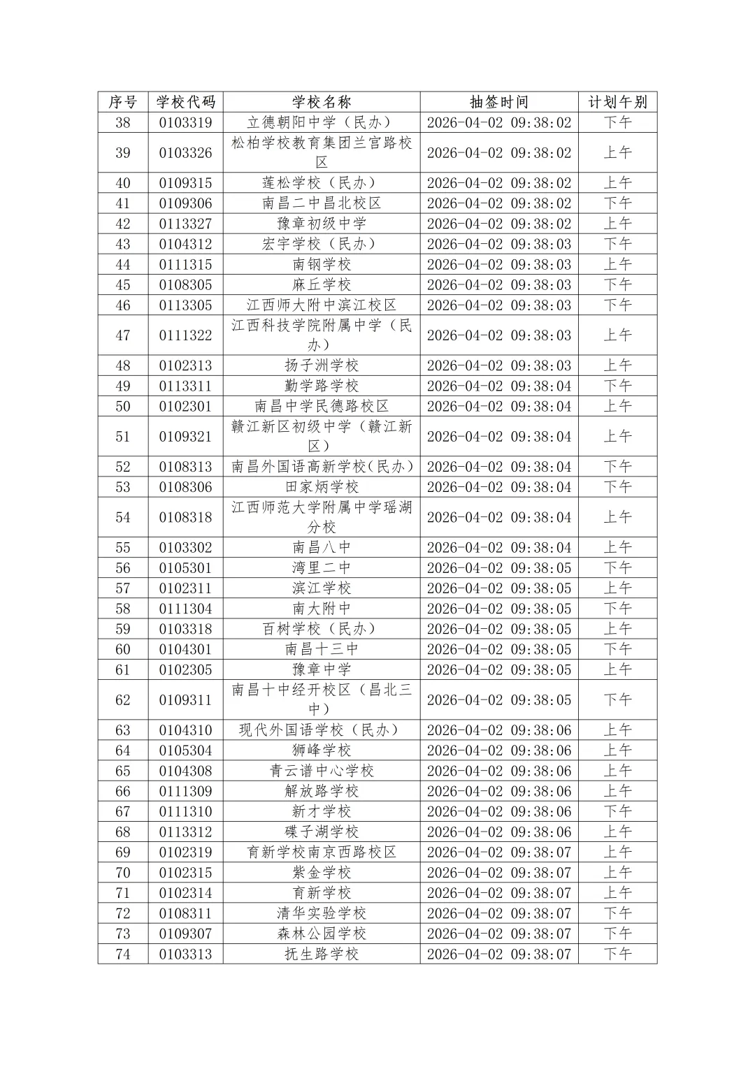 收藏!2026南昌体育中考各校考试时间完整汇总 第4张