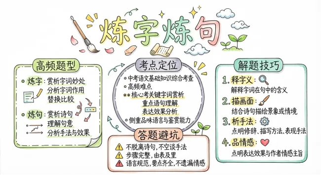 中考语文复习专题Ⅲ——炼词炼句、情感主旨、文言文 第1张