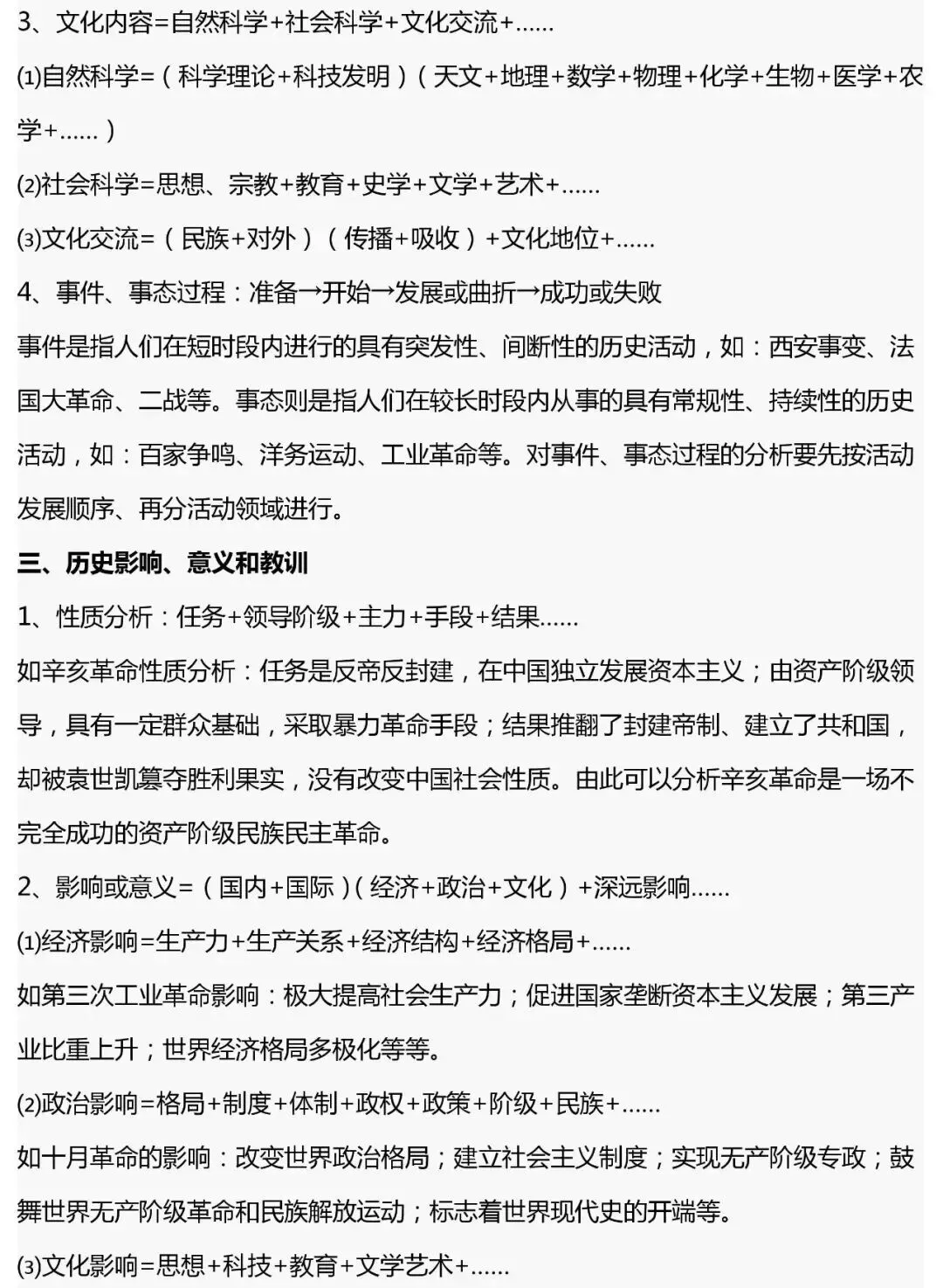 中考历史万能答题模板,期末特别实用 第6张