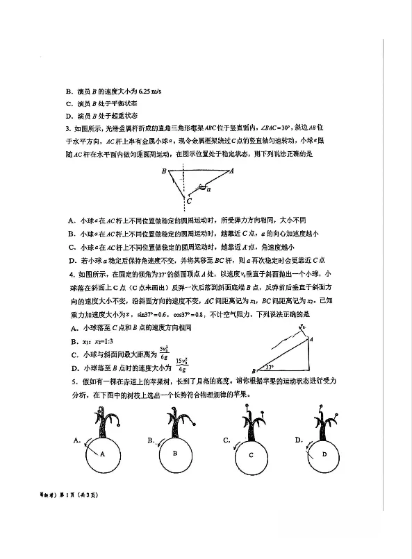 2026青岛二中高一下月考真题汇总!附答案解析! 第9张 2026青岛二中高一下月考真题汇总!附答案解析! 第9张