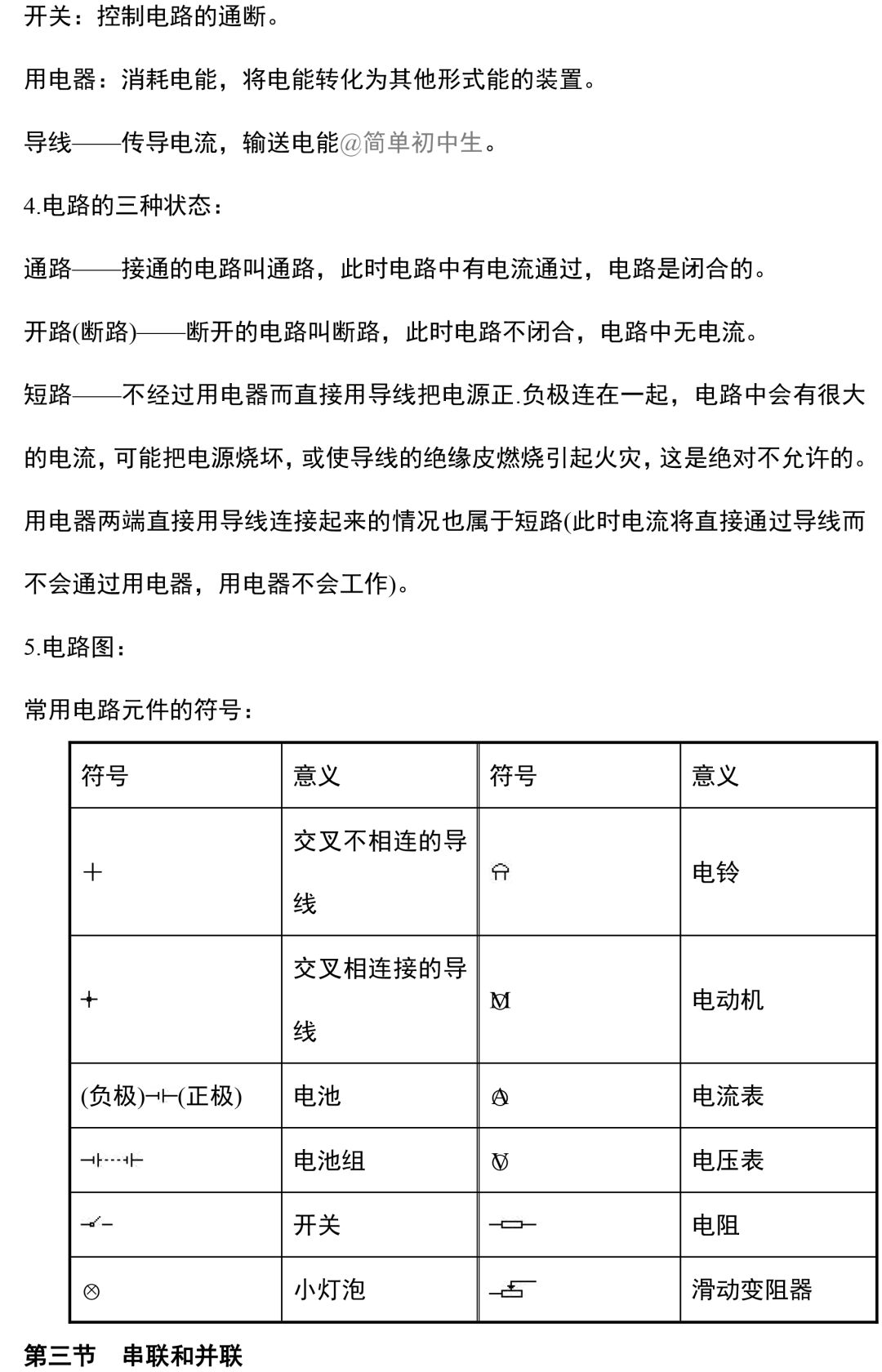 初中物理中考复习提纲 各章节复习知识点梳理 第173张