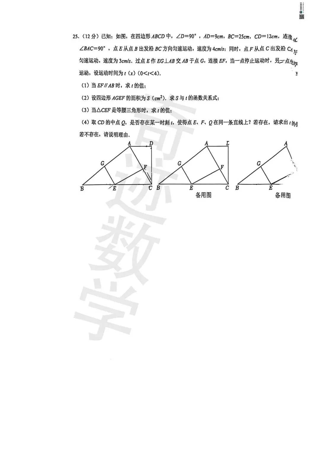 海诺九年级数学3月数学月考试卷 第13张