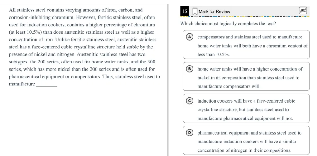 机考SAT真题解析—第十二套 第15张