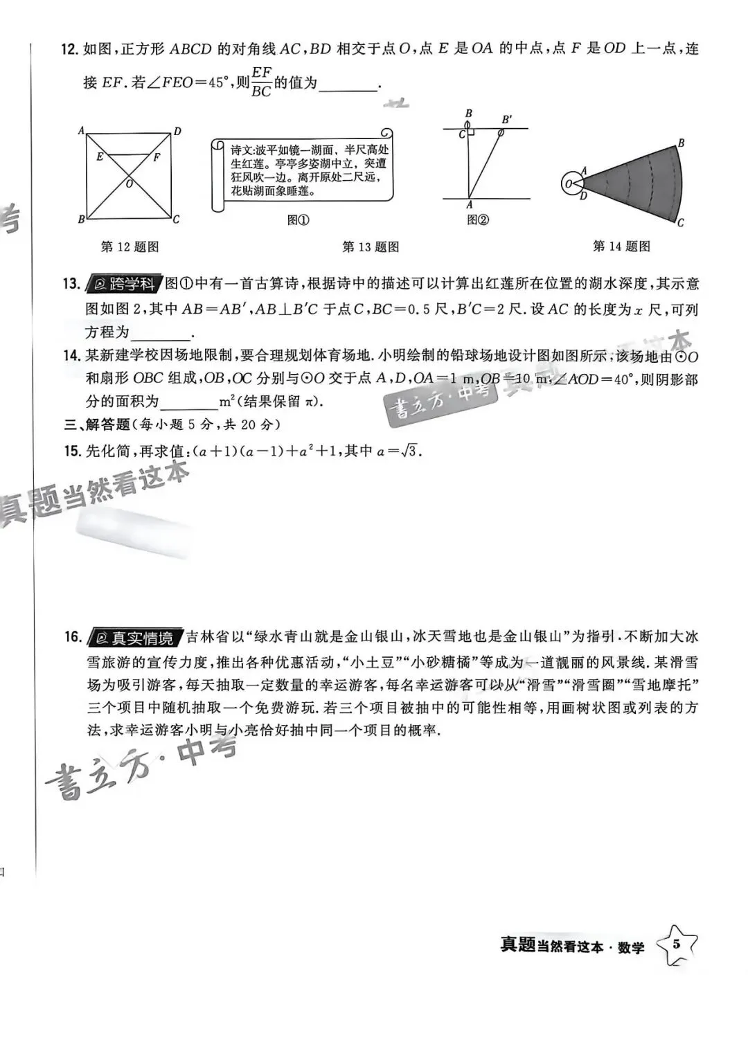 【中考会考】26年《书立方 中考 真题24+2》语数英武汉道法历史PDF 电子 - 拷贝 第9张