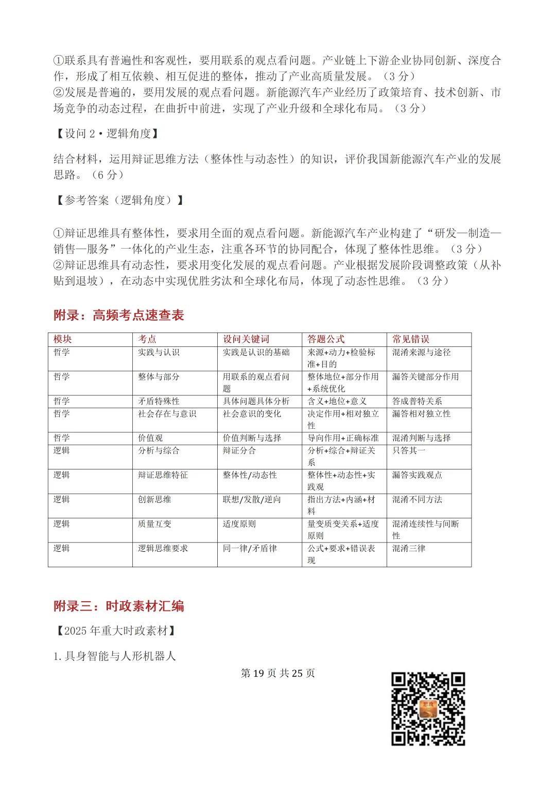 收藏:哲学全册+逻辑辩证思维高考真题核心语料(高频速查+时政汇编+答题技巧+备考建议) 第20张