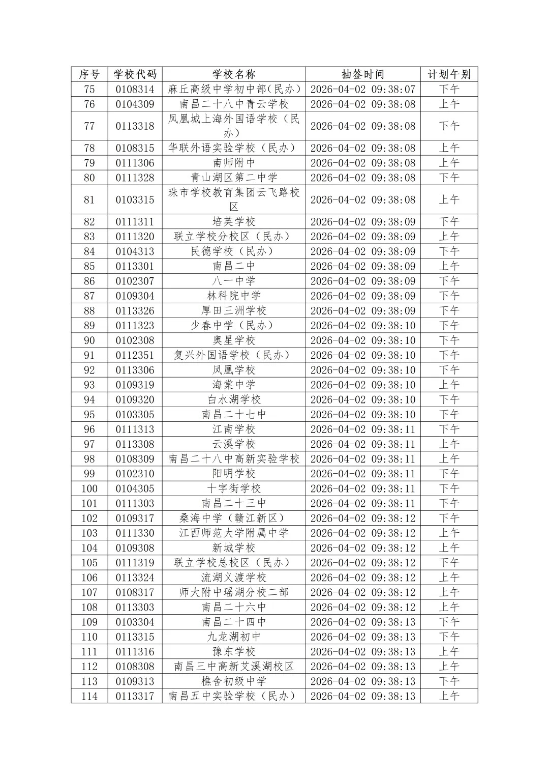 刚刚!2026年南昌中考体育各校考试时段官宣 第5张