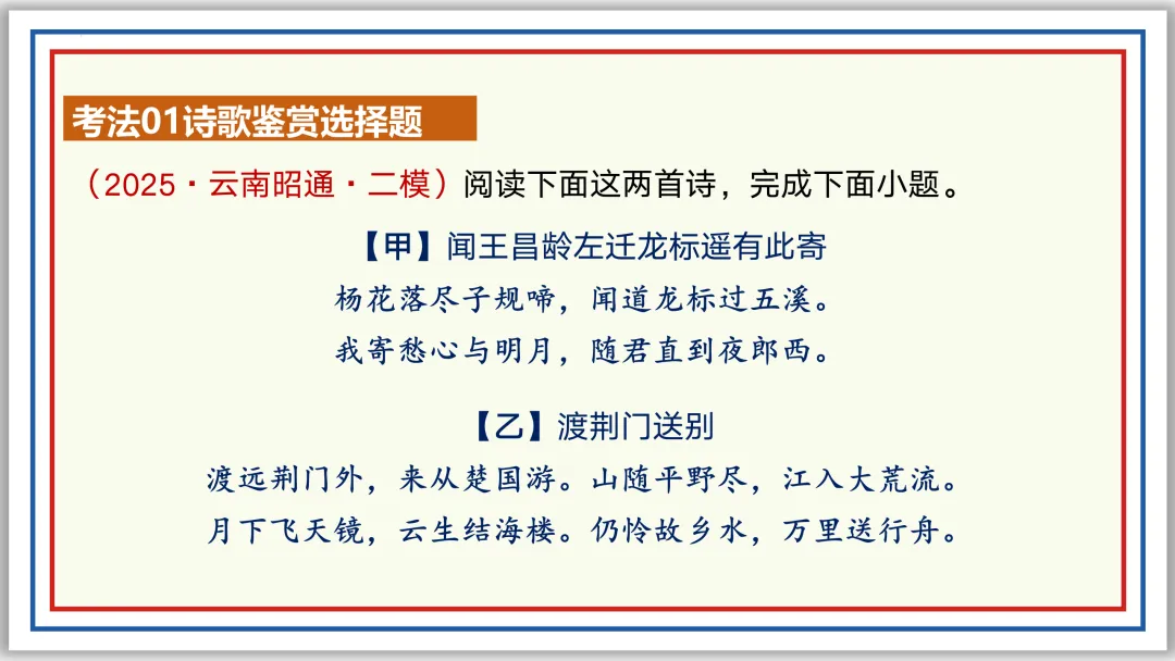 中考古诗词分主题一遍过⑥:离情别绪 52张PPT 第41张