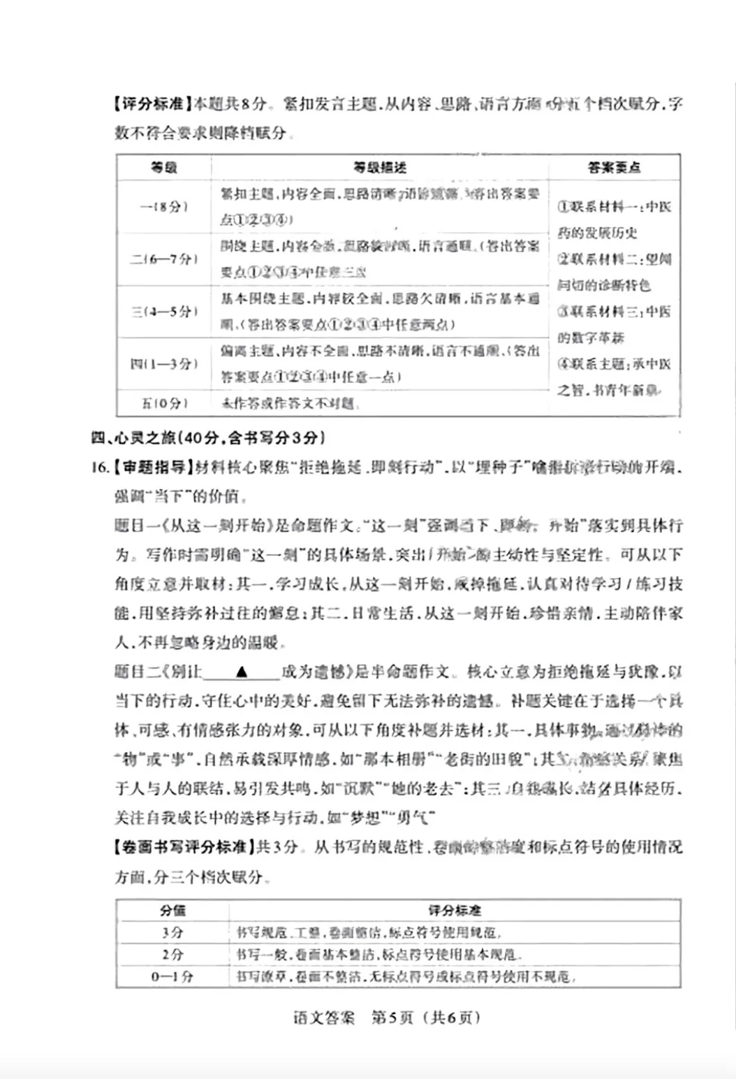 【中考模拟】2026年山西模拟联考(一)B卷语文试题及答案,附2篇范文 第14张