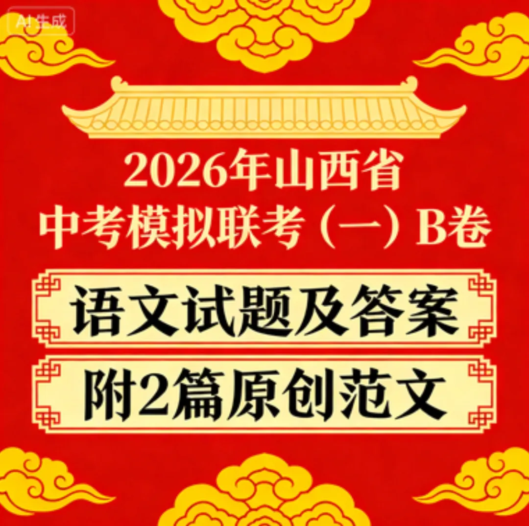 【中考模拟】2026年山西模拟联考(一)B卷语文试题及答案,附2篇范文 第17张
