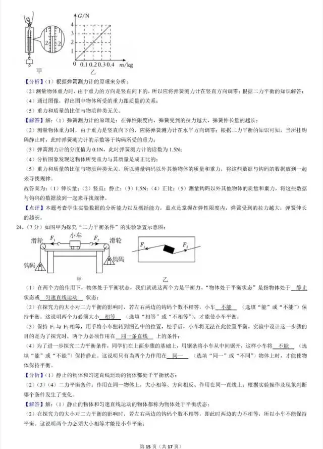 八年级下册物理中期试卷 第15张