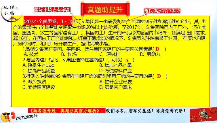二轮微专题《高考真题分类解析》:工业区位因素(选自“工业生产、产业转移”) 第48张