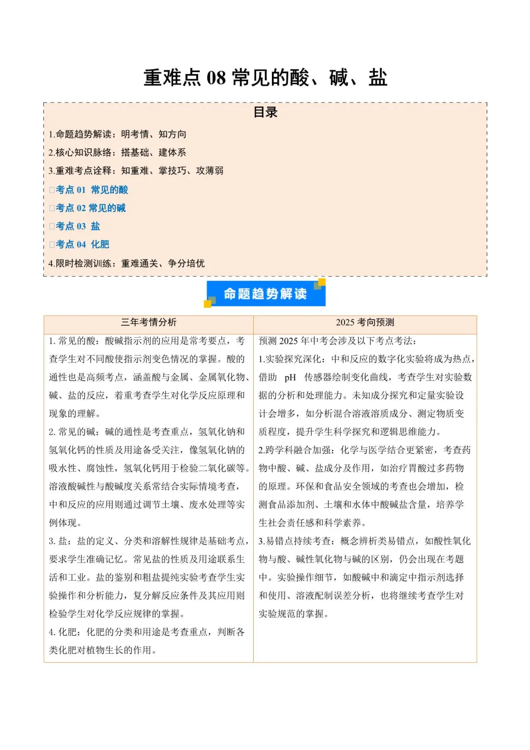 2026上海中考化学重难点练习(附解析) 第16张