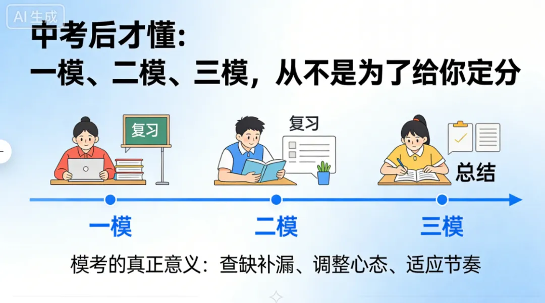 中考后才懂:一模、二模、三模,从不是为了给你定分 第2张