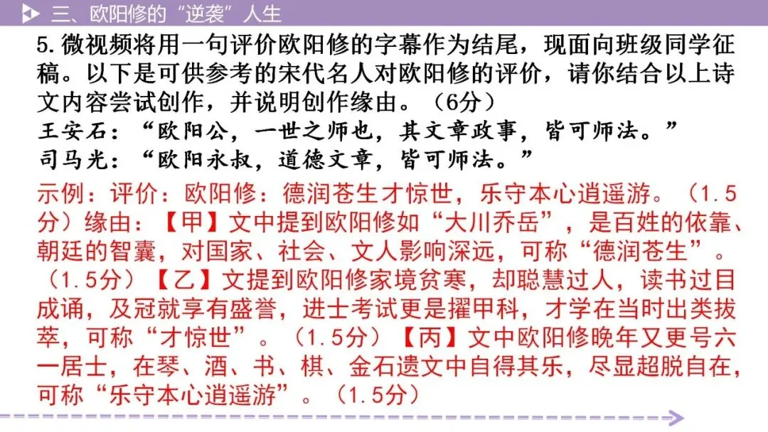 【2026中考总复习】古诗文阅读4·欧阳修的“逆袭”人生 第14张 【2026中考总复习】古诗文阅读4·欧阳修的“逆袭”人生 第14张