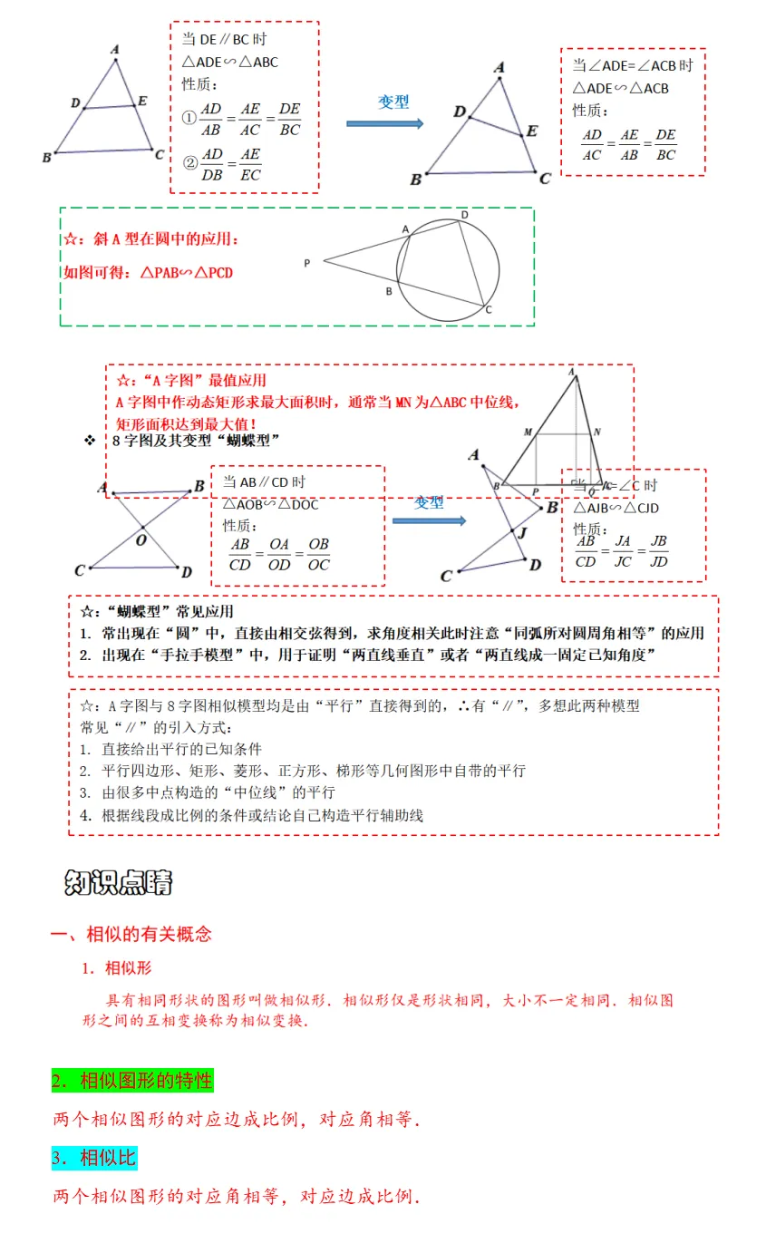 中考数学全册几何模型辅助线汇编完整 第10张