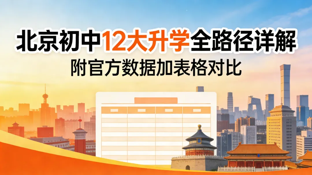 中考从不是人生单行道!北京初中 12 大升学全路径详解(附官方数据 + 表格对比),平稳规划远胜盲目焦虑 第2张