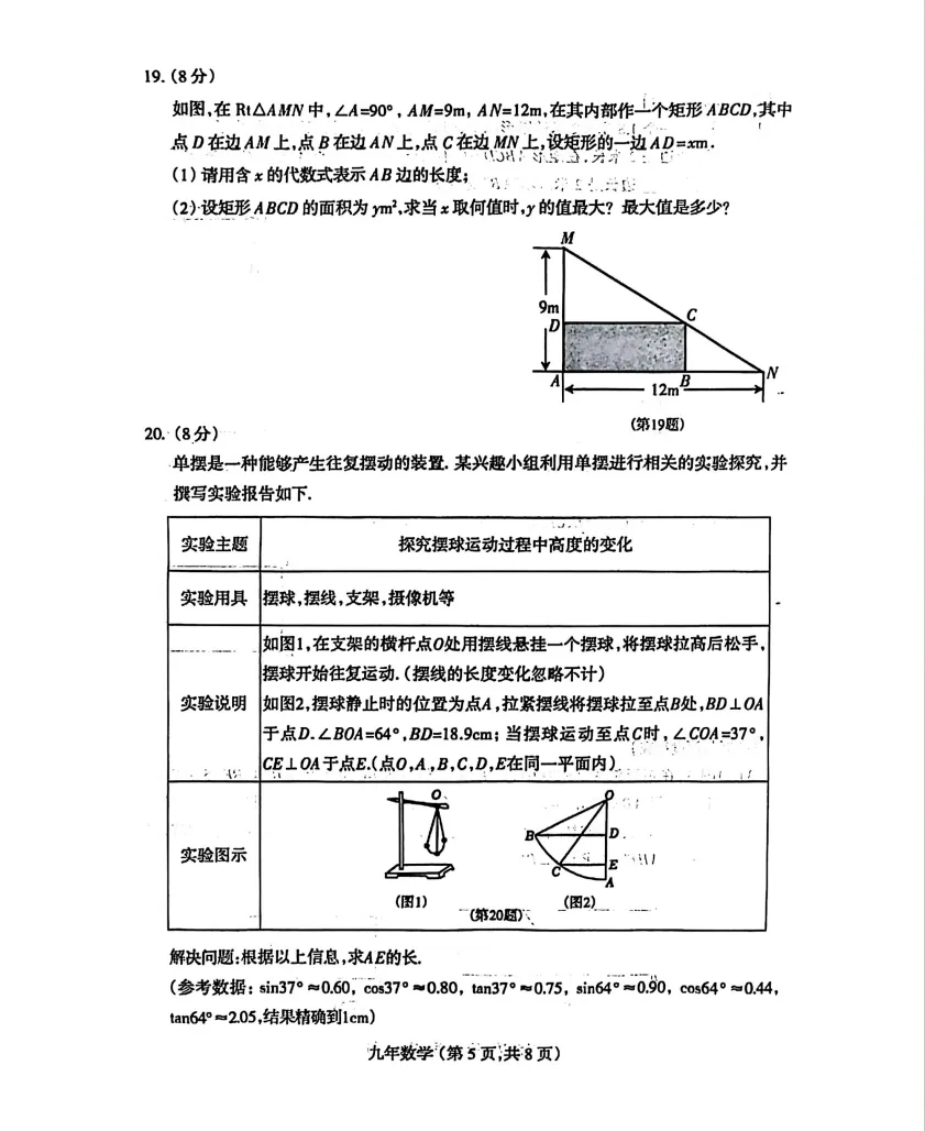 2025沈阳和平区中考数学零模试题+答案! 第8张