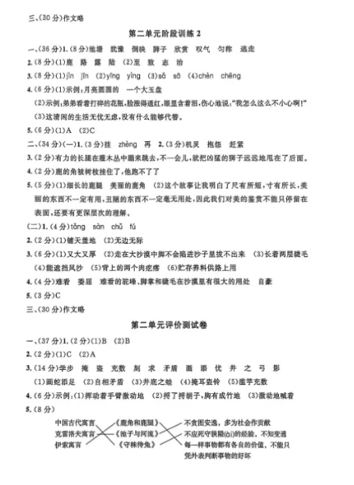 上海3下语文:教材同步金试卷(含答案+解析) 第12张