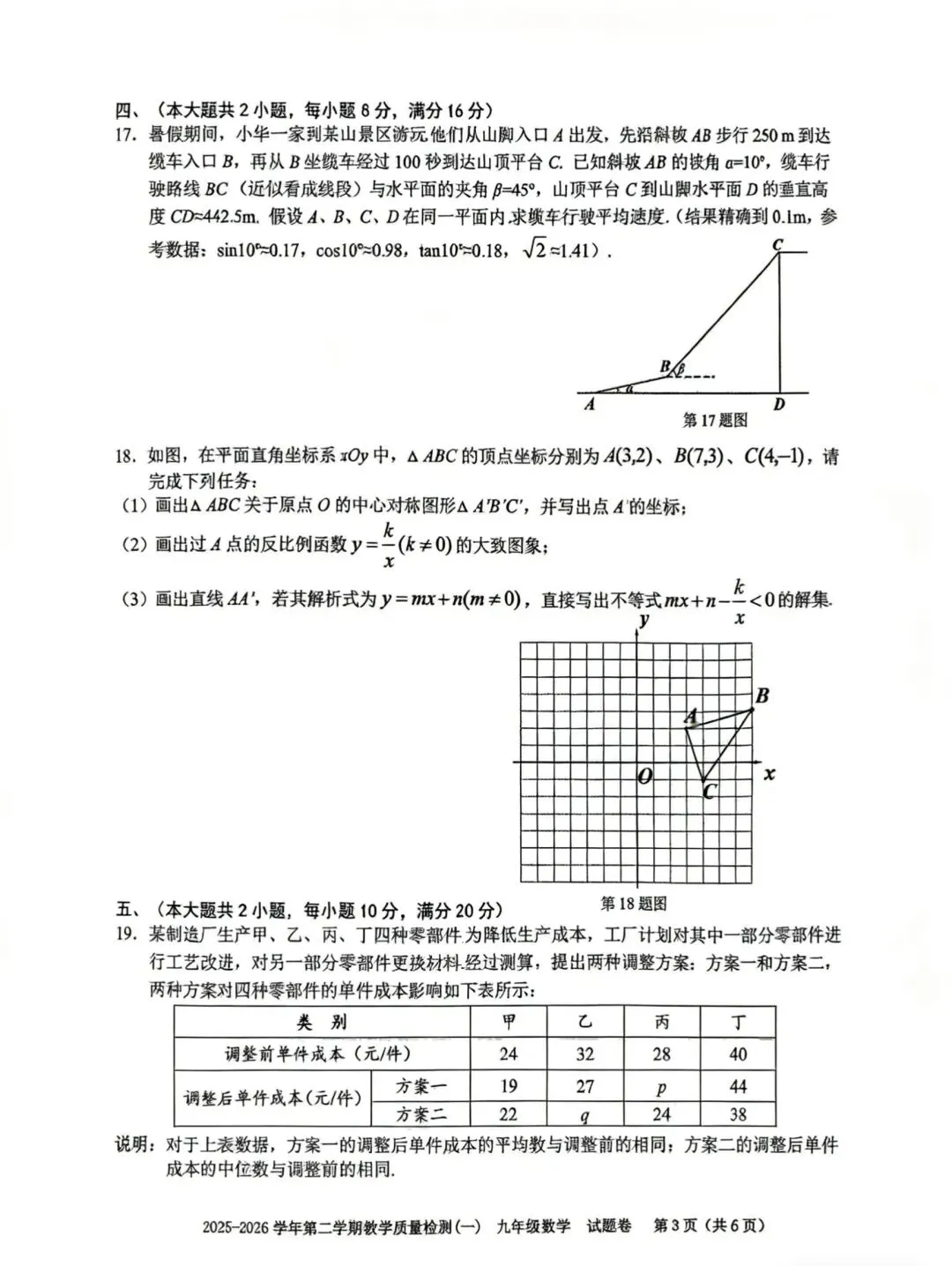 2026年包河区一模数学试卷分析来啦!! 第3张