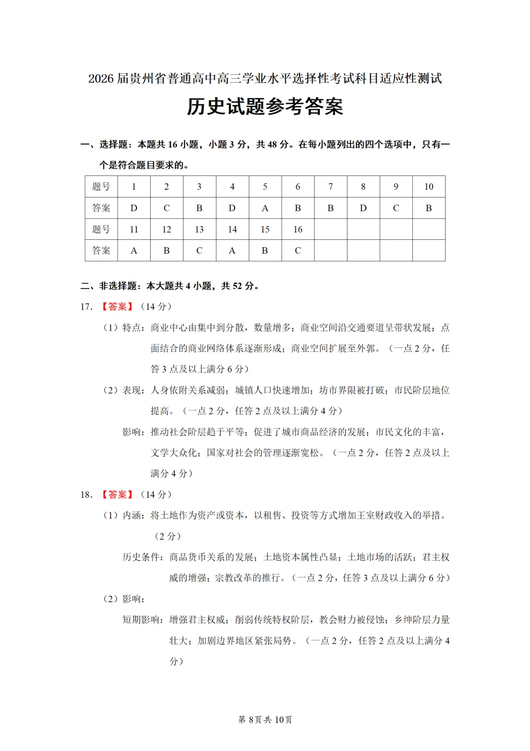 【2026届贵州省适应性考试真题】贵州高三年级物化生史地政模考考试|贵阳市数学语文英语全科及答案 第54张 【2026届贵州省适应性考试真题】贵州高三年级物化生史地政模考考试|贵阳市数学语文英语全科及答案 第54张