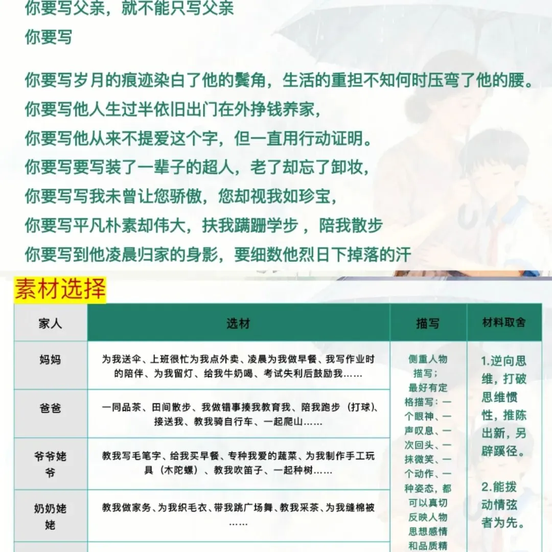 中考作文亲情主题这样讲,学生爱听! 第8张