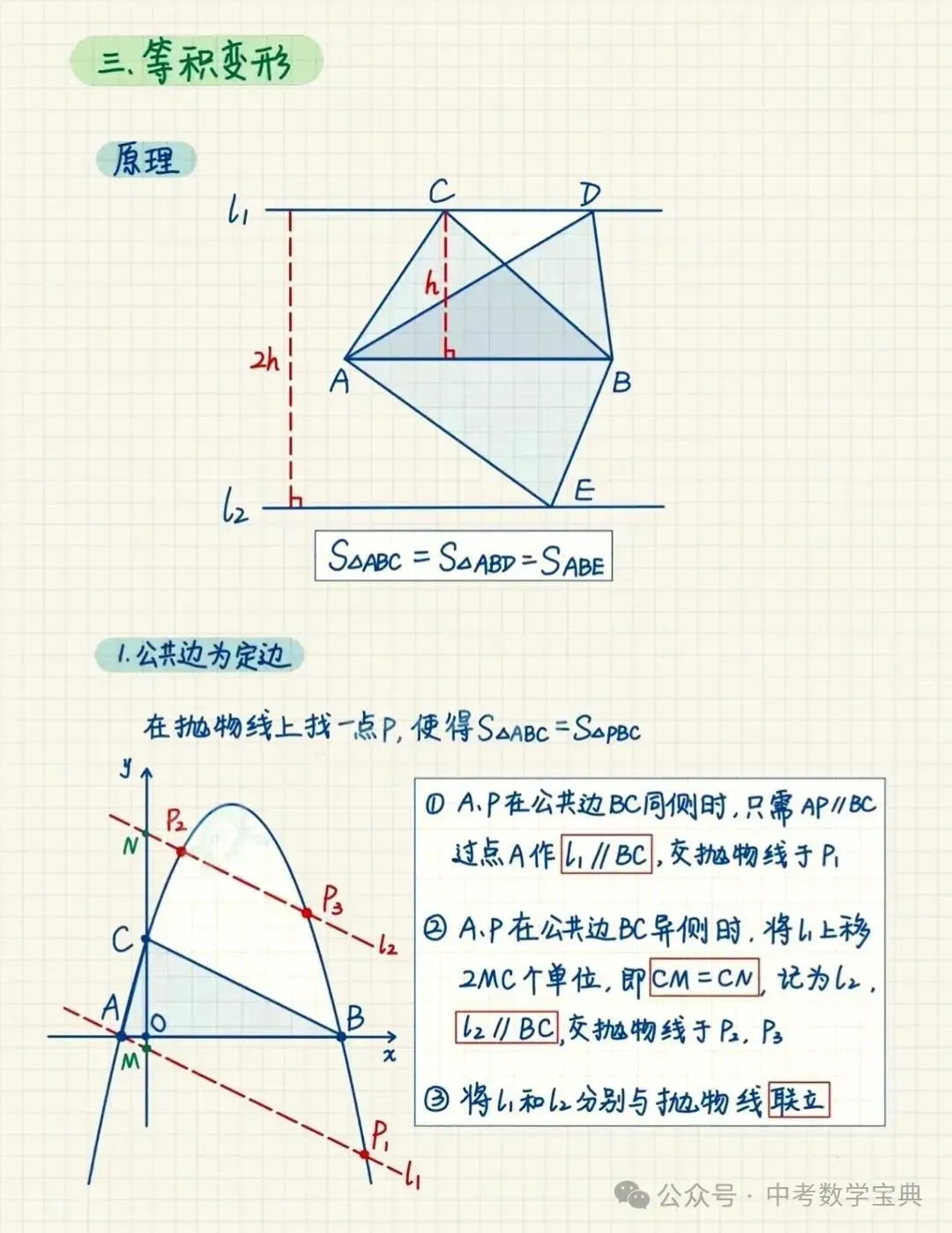中考数学必考必会,二次函数图象中的面积问题! 第5张